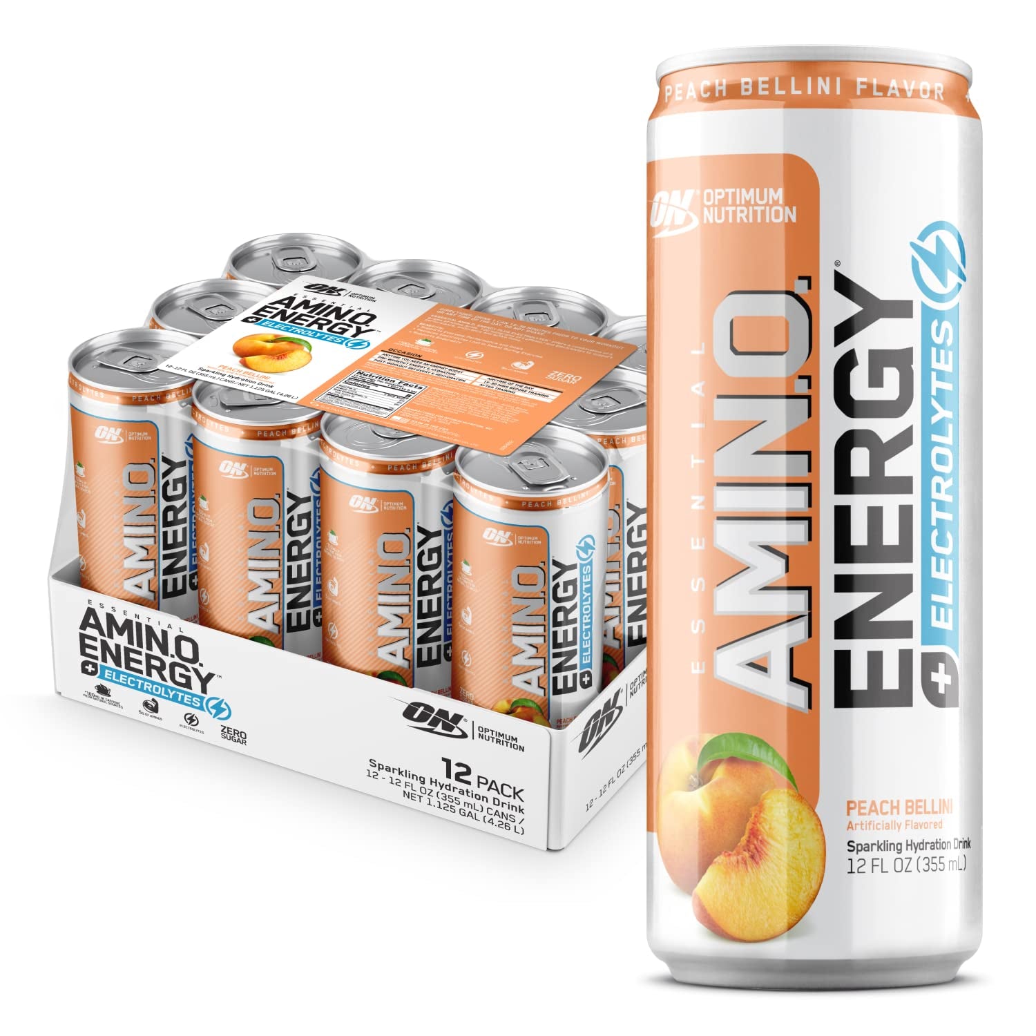 Optimum Nutrition Amino Energy plus Electrolytes Energy Drink Powder, Caffeine for Pre-Workout Energy, Amino Acids / Bcaas for Post-Workout Recovery, Tangerine Wave, 30 Servings (Packaging May Vary) - Free & Fast Delivery